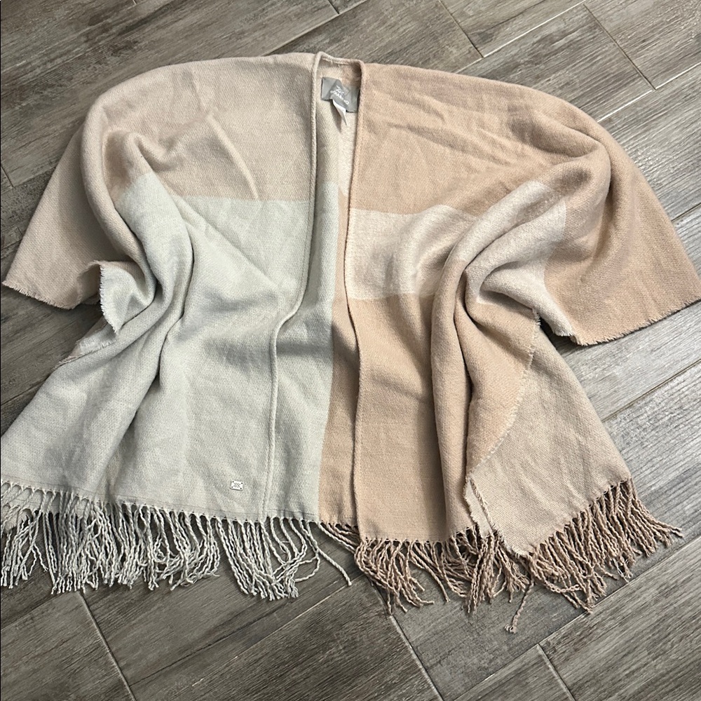 Soia & Kyo Cream and Pink Shawl